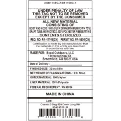 Kelty Cosmic 0 Deg 550 Down Sleeping Bag, Long Size, Right-Hand 11 Kelty Cosmic 0 Deg 550 Down Sleeping Bag, Long Size, Right-Hand -Kelty Sales Store kelty cosmic 0 deg 550 down sleeping bag long size right hand 124