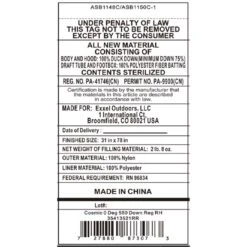 Kelty Cosmic 0 Deg 550 Down Sleeping Bag, Regular Size, Right-Hand 11 Kelty Cosmic 0 Deg 550 Down Sleeping Bag, Regular Size, Right-Hand -Kelty Sales Store kelty cosmic 0 deg 550 down sleeping bag regular size right hand 122