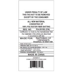 Kelty Cosmic Synthetic 20 Deg Sleeping Bag - Long -Kelty Sales Store kelty cosmic synthetic 20 deg sleeping bag long 133