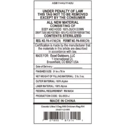 Kelty Cosmic Ultra 0 Deg 800 DriDown Sleeping Bag, Regular Size, Right-Hand 11 Kelty Cosmic Ultra 0 Deg 800 DriDown Sleeping Bag, Regular Size, Right-Hand -Kelty Sales Store kelty cosmic ultra 0 deg 800 dridown sleeping bag regular size right hand 140