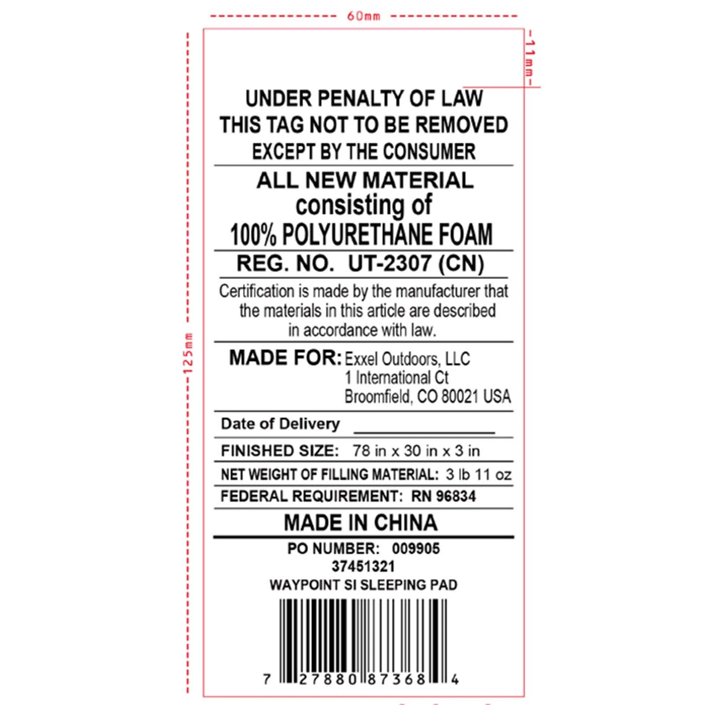 Kelty Waypoint Self Inflating Sleeping Pad 6 Kelty Waypoint Self Inflating Sleeping Pad - Image 6