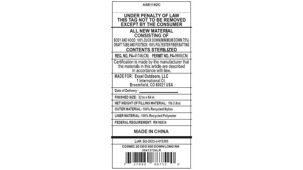 Kelty Cosmic 20 Deg 550 Down Sleeping Bag 18 Kelty Cosmic 20 Deg 550 Down Sleeping Bag - Image 18